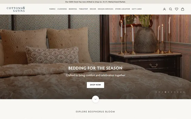 Cottons and Satins website